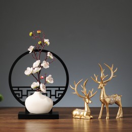 新中式中國風禪意復古擺設家居客廳創意玄關書柜酒柜裝飾品小擺件 新中式中國風禪意復古擺設家居客廳創意玄關書柜酒柜裝飾品小擺件