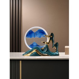 藝術沙漏山水流沙畫擺件客廳酒柜電視柜辦公室輕奢家居裝飾品禮物 藝術沙漏山水流沙畫擺件客廳酒柜電視柜辦公室輕奢家居裝飾品禮物