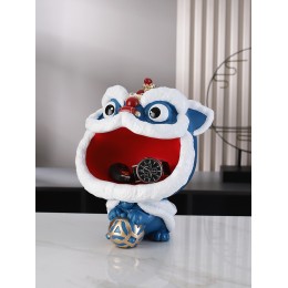 新中式高顏值醒獅擺件軟裝高檔客廳電視柜入門玄關前臺辦公裝飾品 新中式高顏值醒獅擺件軟裝高檔客廳電視柜入門玄關前臺辦公裝飾品