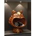 新中式喬遷新居新房入宅裝飾品 高顏值木紋龍年客廳入門鞋柜擺件