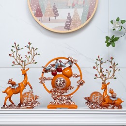 福鹿擺件家居客廳玄關電視柜酒柜桌面工藝品創意擺設喬遷結婚禮品 福鹿擺件家居客廳玄關電視柜酒柜桌面工藝品創意擺設喬遷結婚禮品