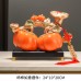 新中式招財納福柿柿如意擺件玄關酒柜客廳辦公室喬遷搬家新居禮品