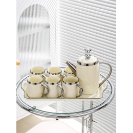 雨象陶瓷輕奢水杯茶杯茶具套裝家用客廳北歐水壺杯具家庭待客杯子 雨象陶瓷輕奢水杯茶杯茶具套裝家用客廳北歐水壺杯具家庭待客杯子