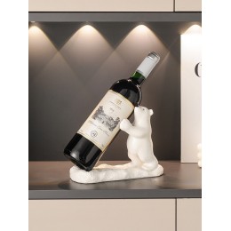 可愛北極熊紅酒架簡約現代家居飾品客廳玄關酒柜紅酒瓶托桌面擺件 可愛北極熊紅酒架簡約現代家居飾品客廳玄關酒柜紅酒瓶托桌面擺件