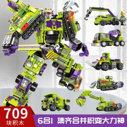 中國積木變形機器人益智拼插拼裝玩具機甲 中國積木變形機器人益智拼插拼裝玩具機甲