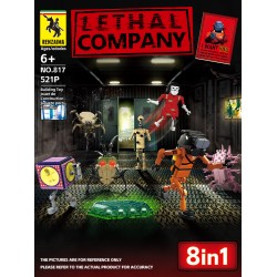 跨境新品致命公司游戲Lethal Company全套人仔男孩子積木拼裝玩具